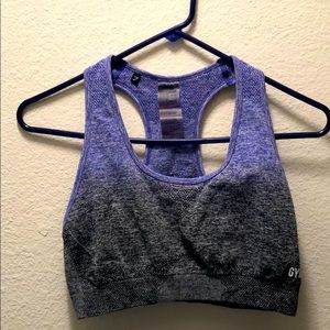 Gymshark Ombre Seamless Sports Bra - Indigo/Black